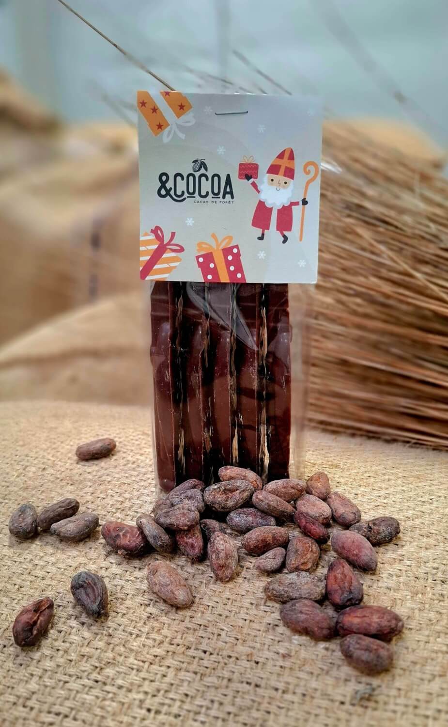 5 Mini Tablettes Saint-Nicolas – Chocolat noir & éclats de spéculoos - Image 3