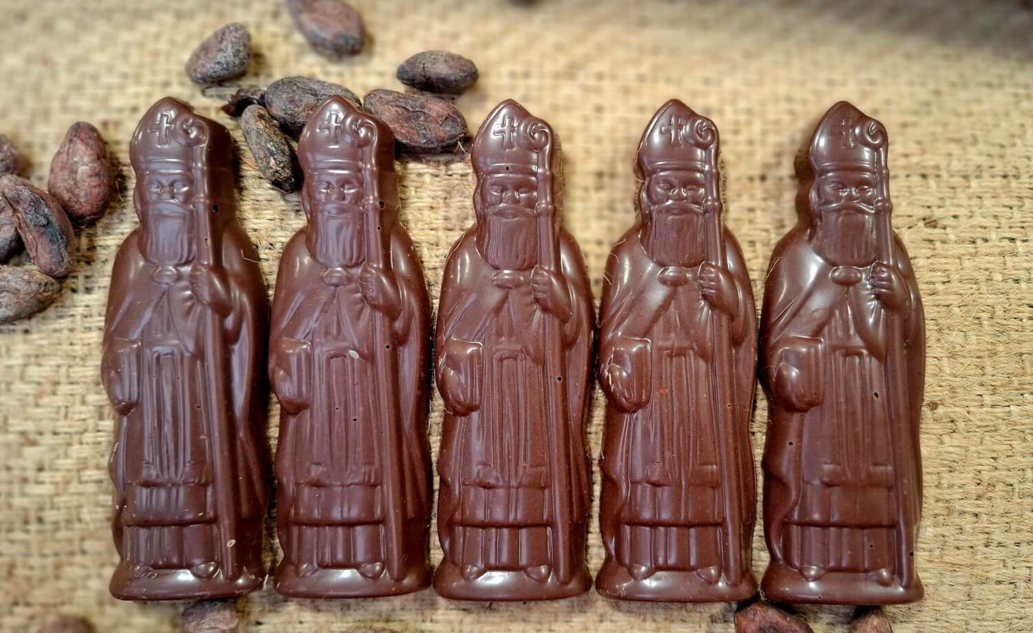 5 Mini Tablettes Saint-Nicolas – Chocolat noir & éclats de spéculoos - Image 2