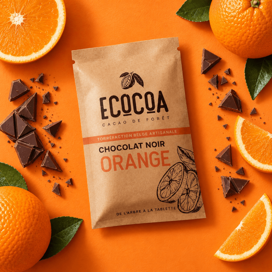 Tablette de chocolat noir & orange